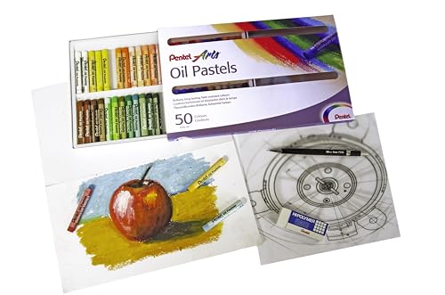 Pentel Oil Pastels - Set 50 - size: 50 Count (Pack of 1)