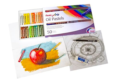 Pentel Oil Pastels - Set 50 - size: 50 Count (Pack of 1)
