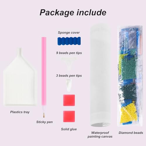 Stalente Diamond Painting Kits for Adults Cow, 5D DIY Diamond Art Kits for Beginners Round Full Drill Diamond Painting for Home Wall Decoration Gift 12×12inch, Animal