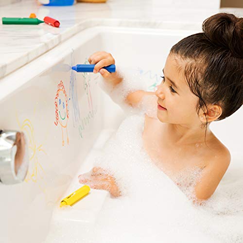 Munchkin Draw Bath Crayons Toddler Bath Toys, Non-Toxic and Washable, Fun Gift for Kids 36 Months and Up, 10 Count - size: 1 Count (Pack of 10)