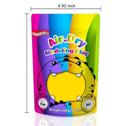 ifergoo 100g Yellow Air Dry Clay, 3.5oz DIY Creative Modeling Clay for Kids | Refill Foam Magic Clay for School Art & Craft Project, Slime Supplies, Ultra-light & Soft, Gift for Age 3-12 Boys & Girls - color: Yellow/100g