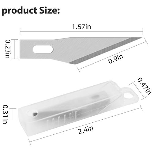 DIYSELF 1 Pcs Craft Knife Hobby Knife with 11 Pcs Stainless Steel Blades Kit and Cutting Mat 6in×8in