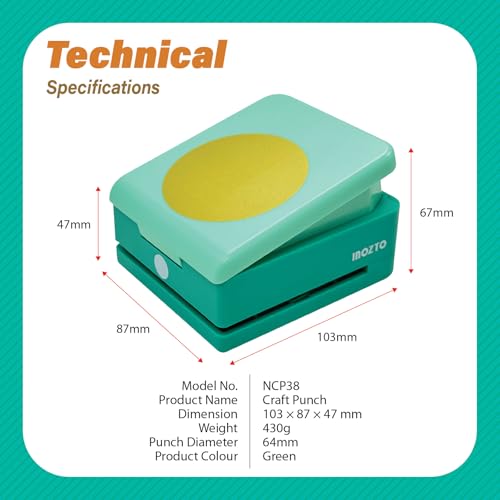 Creative Effort-Saving Kids' Educational Circle - Shaped Paper Puncher-2.5 inch, Kid-Safe for Art Projects & Home Decoration - size: 2.5 inch