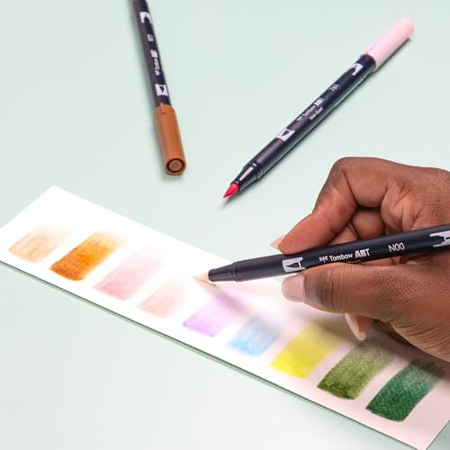 Tombow 56255 Dual Brush Pen Art Markers, Fairies, 10-Pack. Brush/Fine Tips