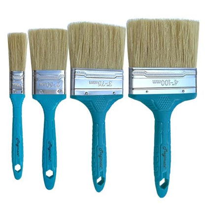 Magimate Household Bristle Paint Brush 1 2 3 4 Inch Stain Brushes Assorted - size: 1-inch, 2-inch, 3-inch, 4-inch (Set)