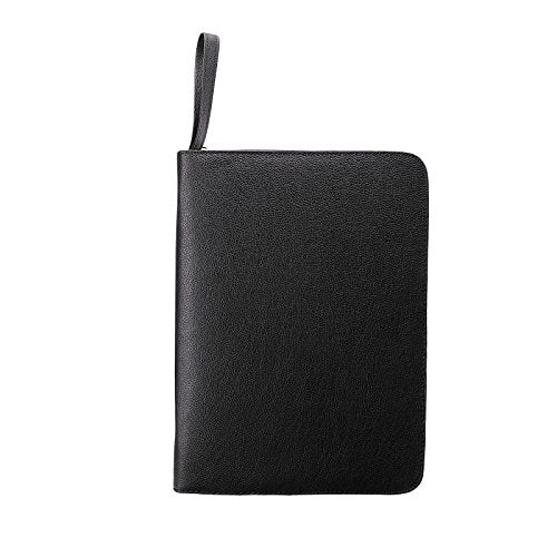 48 PU Leather Fountain Pen Case Large Capacity Black Roller Ball Pen Holder Bag Pouch - size: Black for 48 pens