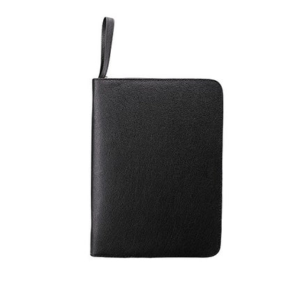 48 PU Leather Fountain Pen Case Large Capacity Black Roller Ball Pen Holder Bag Pouch - size: Black for 48 pens