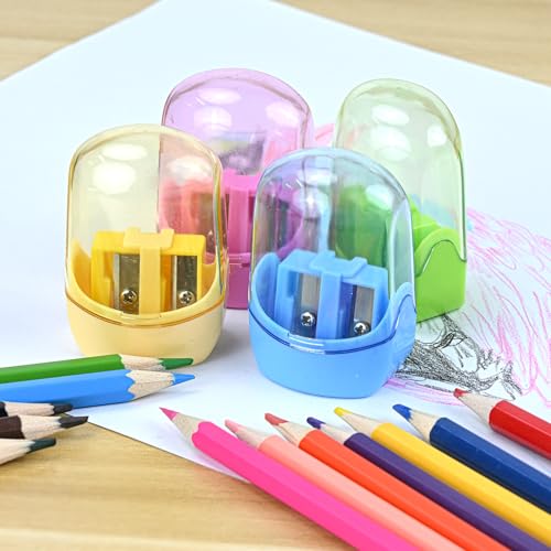 Colored Pencil Sharpener Bulk for Kids Manual Handheld Crayon Sharpeners - style: 24Pcs Sharpeners - B