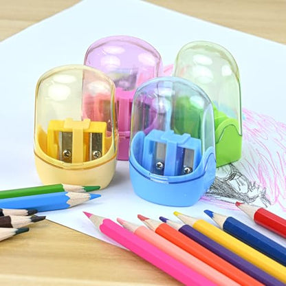Colored Pencil Sharpener Bulk for Kids Manual Handheld Crayon Sharpeners - style: 24Pcs Sharpeners - B