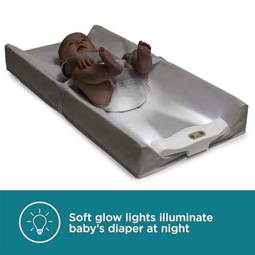 Contours GlowFlex Baby Night Light for Diaper Changes – Dimmable Soft Glow, Touch Control, Auto Shut-Off, Non-Slip Strap – Fits Sealy Baby & Select Changing Pads, Check Compatibility - style: Light ONLY