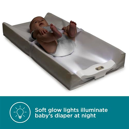 Contours GlowFlex Baby Night Light for Diaper Changes – Dimmable Soft Glow, Touch Control, Auto Shut-Off, Non-Slip Strap – Fits Sealy Baby & Select Changing Pads, Check Compatibility - style: Light ONLY