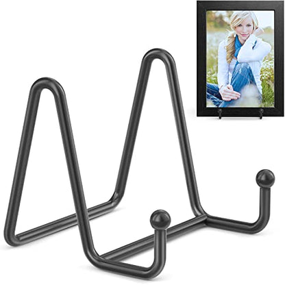 TR-LIFE 4 Pack 3 Inch Small Display Stands - Plate Holder Stand for Picture Frame, Book, Photo Easel (Black) - size: 3 Inch