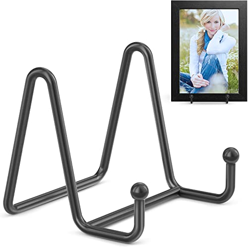 TR-LIFE 4 Pack 3 Inch Small Display Stands - Plate Holder Stand for Picture Frame, Book, Photo Easel (Black) - size: 3 Inch