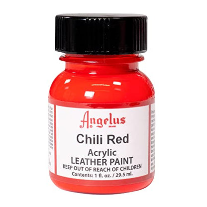 Angelus Acrylic Leather Paint, 1 Fl Oz (Pack of 1), Chili Red - color: Chili Red, size: 1 Fl Oz (Pack of 1)