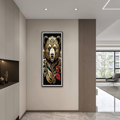 ZHUMUTO Large Diamond Painting Kits for Adults Ornate Black Bear - color: LZMT052