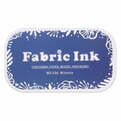MECCANIXITY Ink Pads for Stamps, 3.7x2.2 Inch Fabric Ink Pad for Cloth, Wood, Paper, Fingerprint, DIY Card Making, Light Purple - color: Light Purple