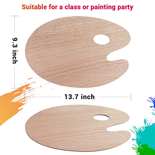 Tamaki Wooden Paint Palette Paint Tray Palettes for Acrylic, Painting Palette Art Pallet for Painting, Thumb Holder Trays for Artist, 1 PCS - size: 13.7 x 9.3 Inch
