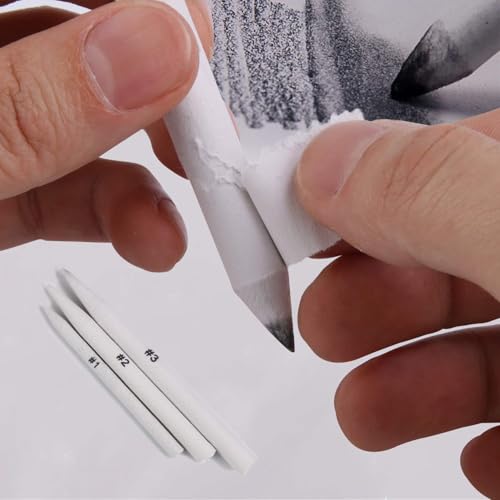 FEBSNOW 84Pcs Blending Stumps and Tortillions Sticks for Art Drawing | Spiral Wound Paper, Assorted Size Drawing Tools, Smooth Smudging and Blending, Student Artist Charcoal Sketching Supplies