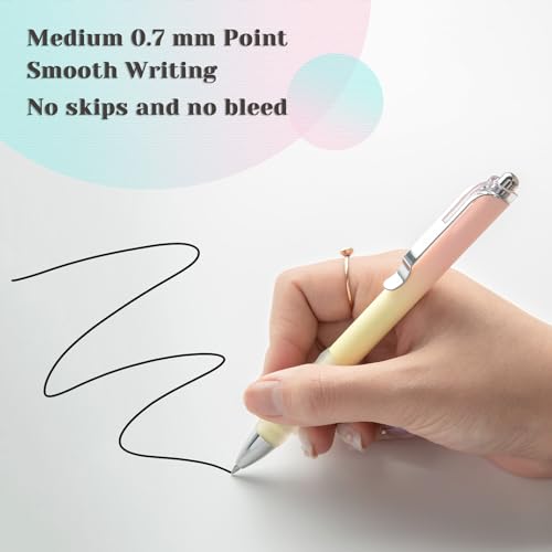 Aisibeiger Gel Pens Fine Point 0.7mm Black Ink Gel Pen Retractable Cute Pens for Smooth Writing School Office Supplies, Pack of 18 - color: 18-count