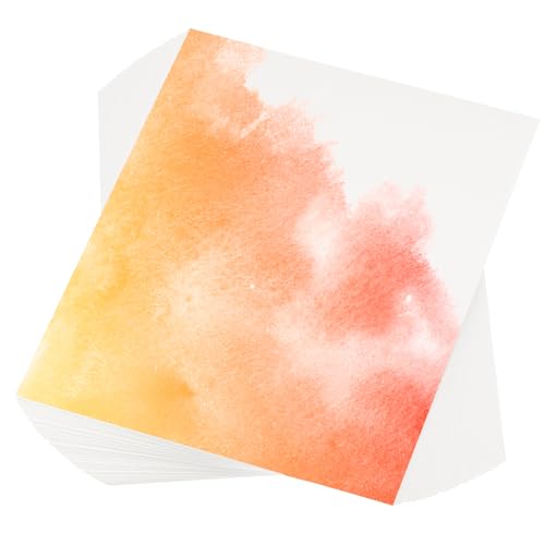 PATIKIL 100 Pcs Pure Cotton Watercolor Paper 140lb/300 GSM Water Coloring Paint Paper for Art Painting Watercolor Drawing Artist, 8x10 Inch - size: 8x10 Inch