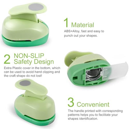UCEC 5/8 Inch Circle Punch, 16mm Circular Cutter Tool Circle Hole Punch | Handmade Paper Craft Lever Punches for DIY Handmade Crafting Scrapbooking, Cardstock, Greeting Cards Arts Fun Project - color: Circle, size: 5/8 Inch