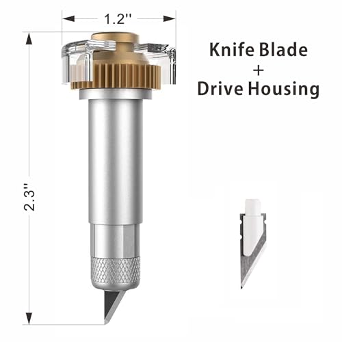 Knife Blade and Drive Housing, for Cricut Maker 3/4 or Maker Is An Essential Accessory Tool. Ideal for Cutting Wood, Mat Board, Chipboard, Leather, More, It Excels At Creating Models, Leather Goods