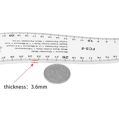 7Pcs Sewing Ruler Tailor Set French Curve Ruler Sewing Ruler Set Pattern Making Ruler for Beginners for Making Pattern Drafting - color: White