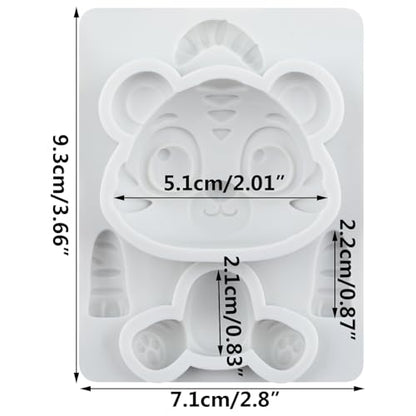 Tiger Polymer Clay Mold Tiger Woodland Animal Silicone Molds - color: Style S