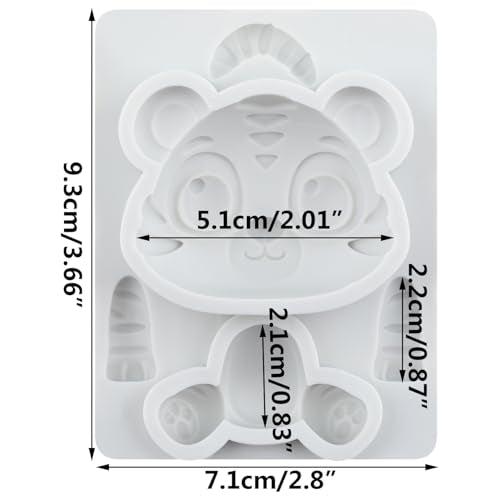 Tiger Polymer Clay Mold Tiger Woodland Animal Silicone Molds - color: Style S