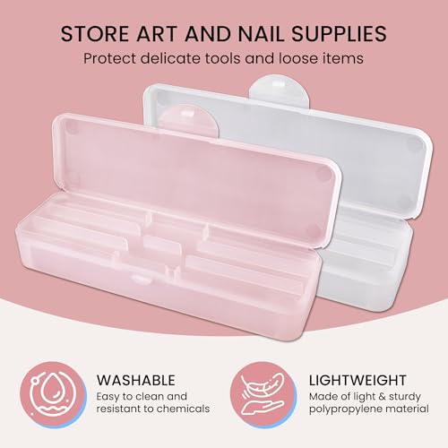 Beauticom Double-Layer Personal Storage Storage Case for Professional Nail Art Pens, Nail Brush, Tools (Pink) - color: Pink