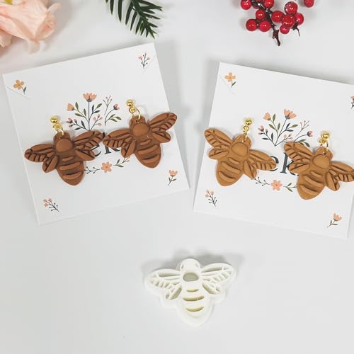 Xaekicr Bee Shape Polymer Clay Cutters Set – Clay Earring Cutters for Handmade Earrings, Clay Tools and Polymer Clay Molds for Jewelry Making - color: B color