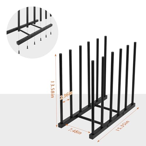 ikkle Art Storage Rack Painting Canvas Storage Rack for Display, Metal Drawing Printing Rack for Canvas Frames, Black