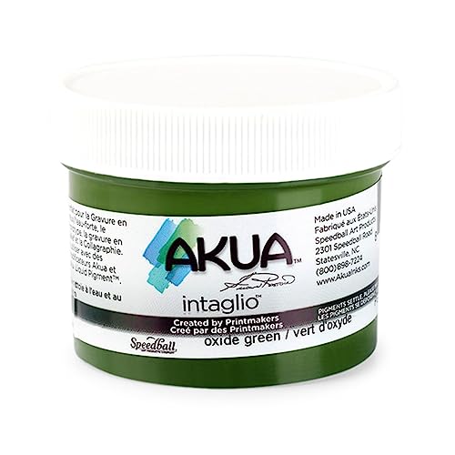 Akua Intaglio Water-Based Ink, 2-Ounce Jar, Oxide Green - color: Oxide Green, size: 2 fl oz
