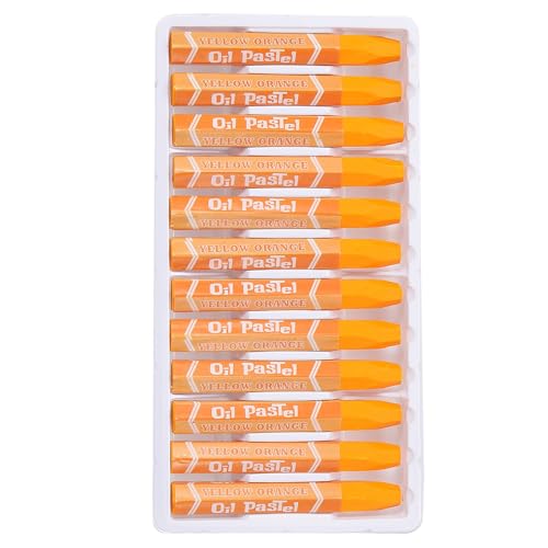PATIKIL Yellow Orange Oil Pastels, 48Pcs Soft Oil Crayons Pastels Stick Vibrant and Creamy Art Supplies Bulk for Artists Beginners Art Painting Drawing Blending Graffiti Gallery - color: Yellow Orange