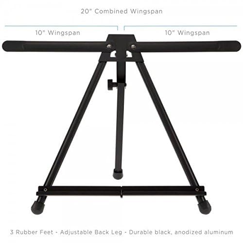 SoHo Urban Artist Black Aluminum Tabletop Easel Stand, Portable Easel for Display, Painting Canvas and More, Set of 1 - size: 1 Unit