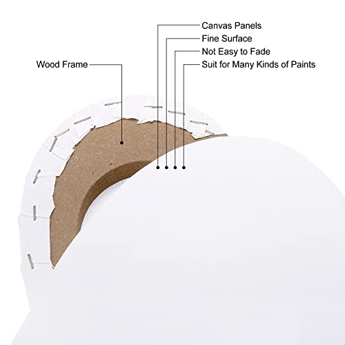 PATIKIL Paint Canvases Panel for Painting, 2 Pack 12x12 Inch Heart Shape Wood Frame Stretched Blank Art Board Panels for Acrylic, Oil, Tempera Painting, White - size: 12x12 Inch