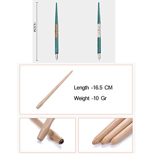 Professional Manga Gothic Pen Dip Pen Calligraphy Drawing Pen Kit, 7 Pen Holders Handles, 12 Nibs (7 Fountain Pen Nib, 5 Flat Nib) - 7 Pcs A - color: 7 Pcs A