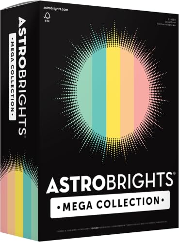 Astrobrights Mega Collection,Colored Paper,Punchy Pastel 5-Color Assortment,625 Sheets,24 lb./89 gsm,8.5" x 11" - MORE SHEETS! (91732),(Pack of 6) - size: 625 Count (Pack of 6)