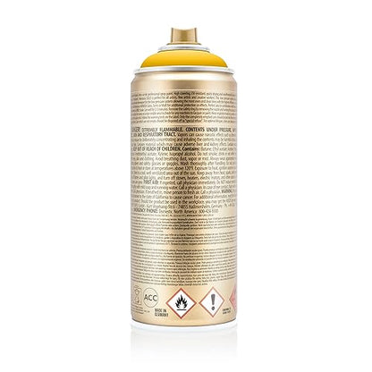 Montana Cans GOLD Spray Paint, 400ml, Shock Yellow (Model: MXG-S1010) - color: Gld400-s1010 - Shock Yellow, size: 13.5 Fl Oz (Pack of 1)
