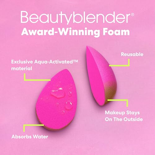 Beautyblender Original Pink & Pro Black Sponges, Pack of 2 | Super-soft blending foam for foundations, powders & creams, reusable & washable, vegan & cruelty-free, made in USA - color: Original Pink & Pro Black