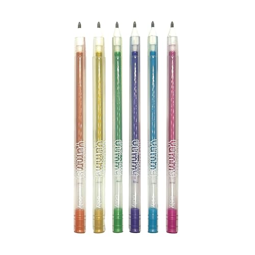 OOLY Yummy Yummy Scented Gel Pens, Metallic, Set of 6 | Ages 3+, Fruity Scented Gel Ink, Writes on Black Paper, 1.0mm Nib, Metallic Colors, Fun Pens for Kids - style: Metallic - Set of 6
