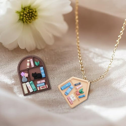 ORIGACH 13 Pcs Mini Bookshelf Polymer Clay Cutters Set | Book Vase Frame Design Clay Cutters for Polymer Clay Jewelry Earrings with a Clear Storage Box - style: Bookshelf