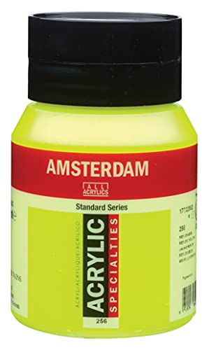 Amsterdam Standard Series Acrylic Jar 500ml Reflex Yellow 256 (17722562) - color: Reflex Yellow, size: 16.9 Fl Oz (Pack of 1)