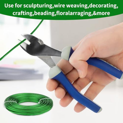 9 Gauge Aluminum Craft Wire, 52.5FT Bendable Armature Wire for Sculpting, Jewelry Making, DIY Crafting, Doll Making, Modelling, Bonsai Training(Grass Green) - color: Grass Green