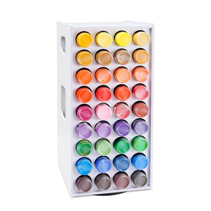 Craft Paint Storage Rack, 72 Holes Spinning Paint Storage Tower | 2oz Craft Paints Organizer Holder Stand