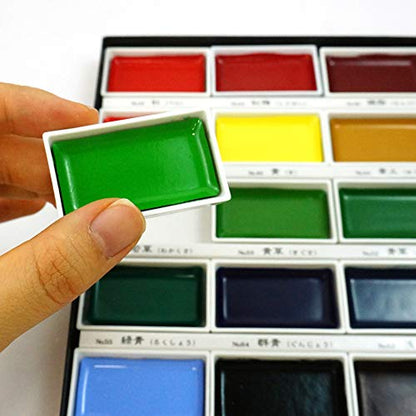 Kuretake Gansai Tambi Watercolor Paint Set, 24 Colors, Made in Japan - style: Set of 24 colors
