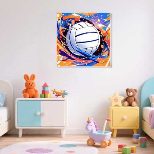 XTCIXAL Paint by Numbers Kit for Kids, Volleyball, 8X8 inch - color: 05-Volleyball