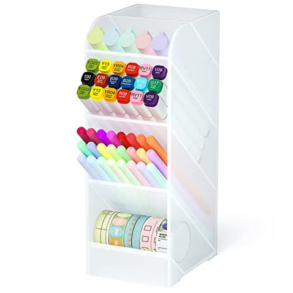 Asten Pen Holder, Pencil Holder for Desk, Pen Organizer (Clear, 1 Pack) - color: Clear-1 Pack