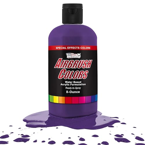 U.S. Art Supply Pearlized Purple Pearl Acrylic Special Effects Airbrush Paint - 8oz Ready to Spray Air Brush Paint for Nails, Models, Fabric - Water-Based Air Brush Painting - color: Purple Pearl, size: 8 Fl Oz (Pack of 1)