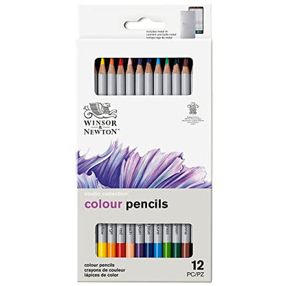 Winsor & Newton Studio Collection, Color Pencils, Set of 12 - style: 12 Color Pencils